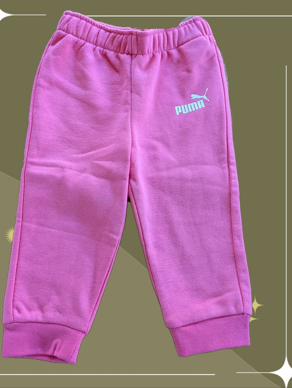 ✨ Girls Pink Puma Sweatpants Size. 6-12 Mo